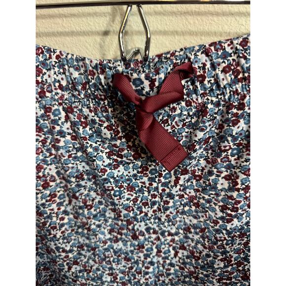 Lands' End sleep set maroon long sleeve top & floral pull on pants stretch Sz L - Picture 5 of 10